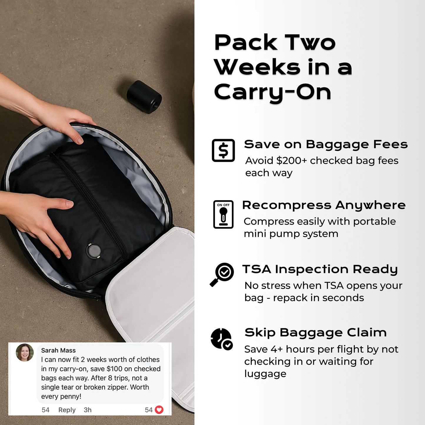 Compression Proβ’ - Pack More, Stress Less